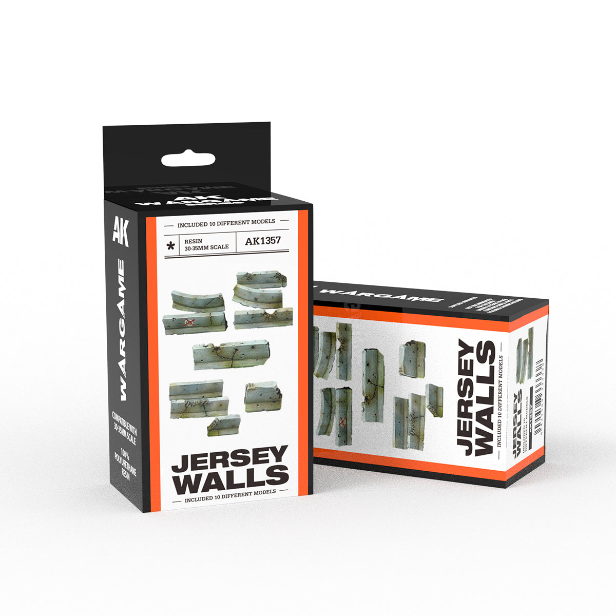 AK Interactive: Jersey Walls Wargame Set 100% Polyurethane Resin Compatible With 30-35MM Scale