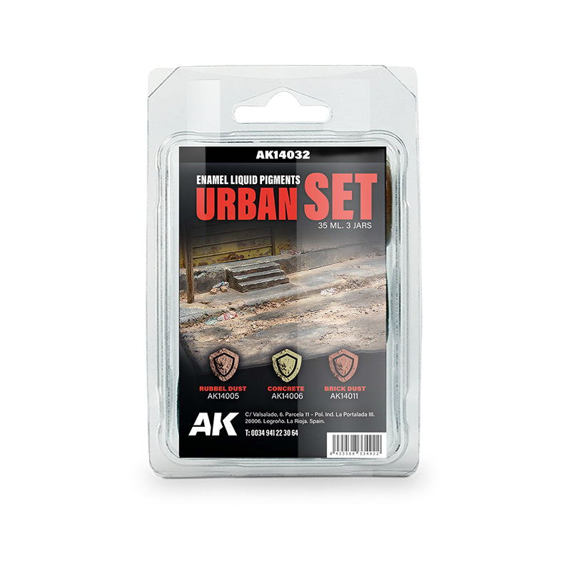 AK Interactive: Enamel Liquid Pigment URBAN SET (35ml 3 Ref)