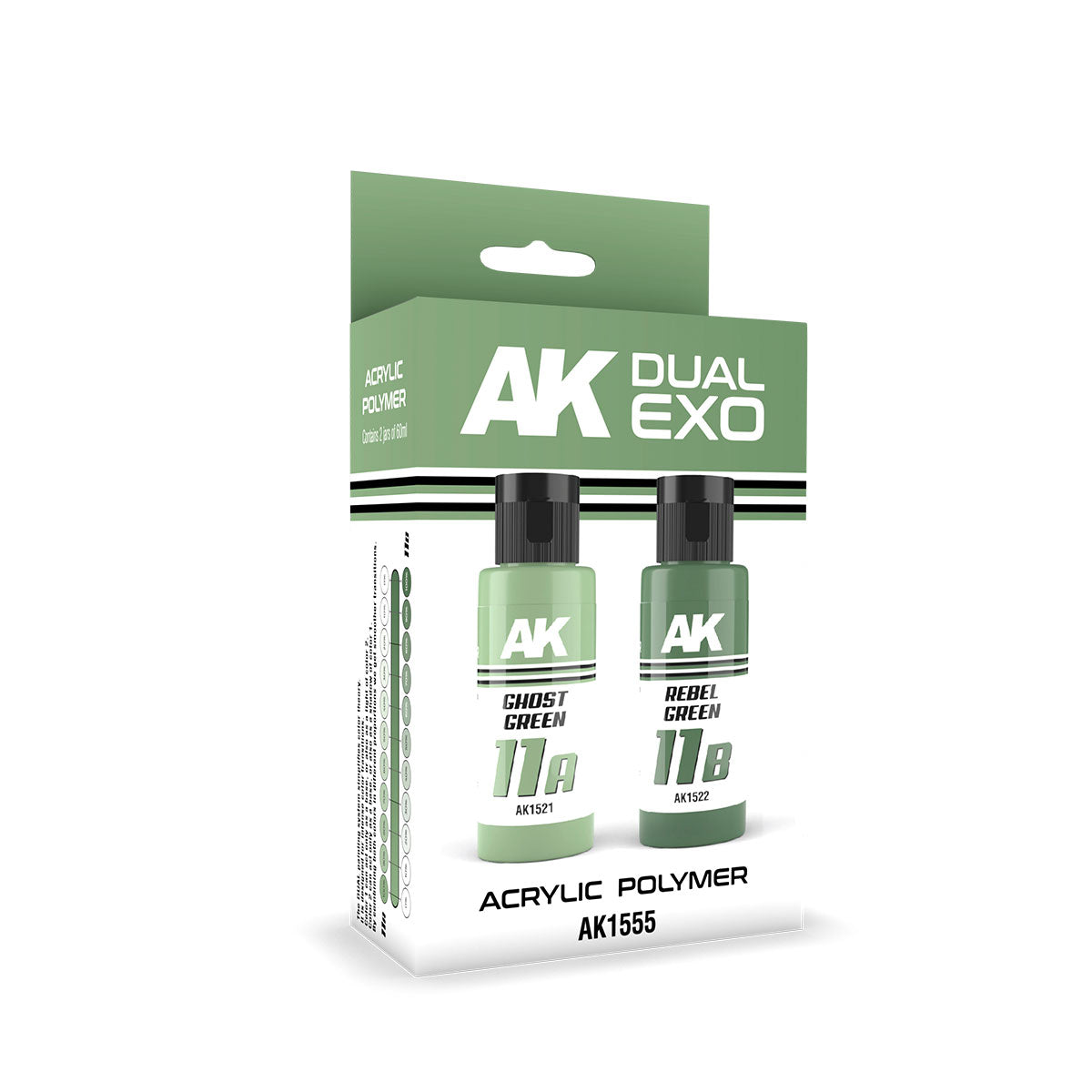 AK Interactive: Ghost Green & Rebel Green Dual Exo Paint Set