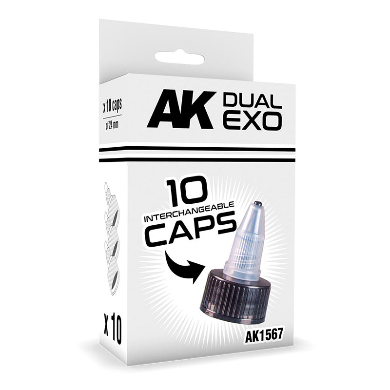 AK Interactive: Black Caps (24mm Diameter) Set
