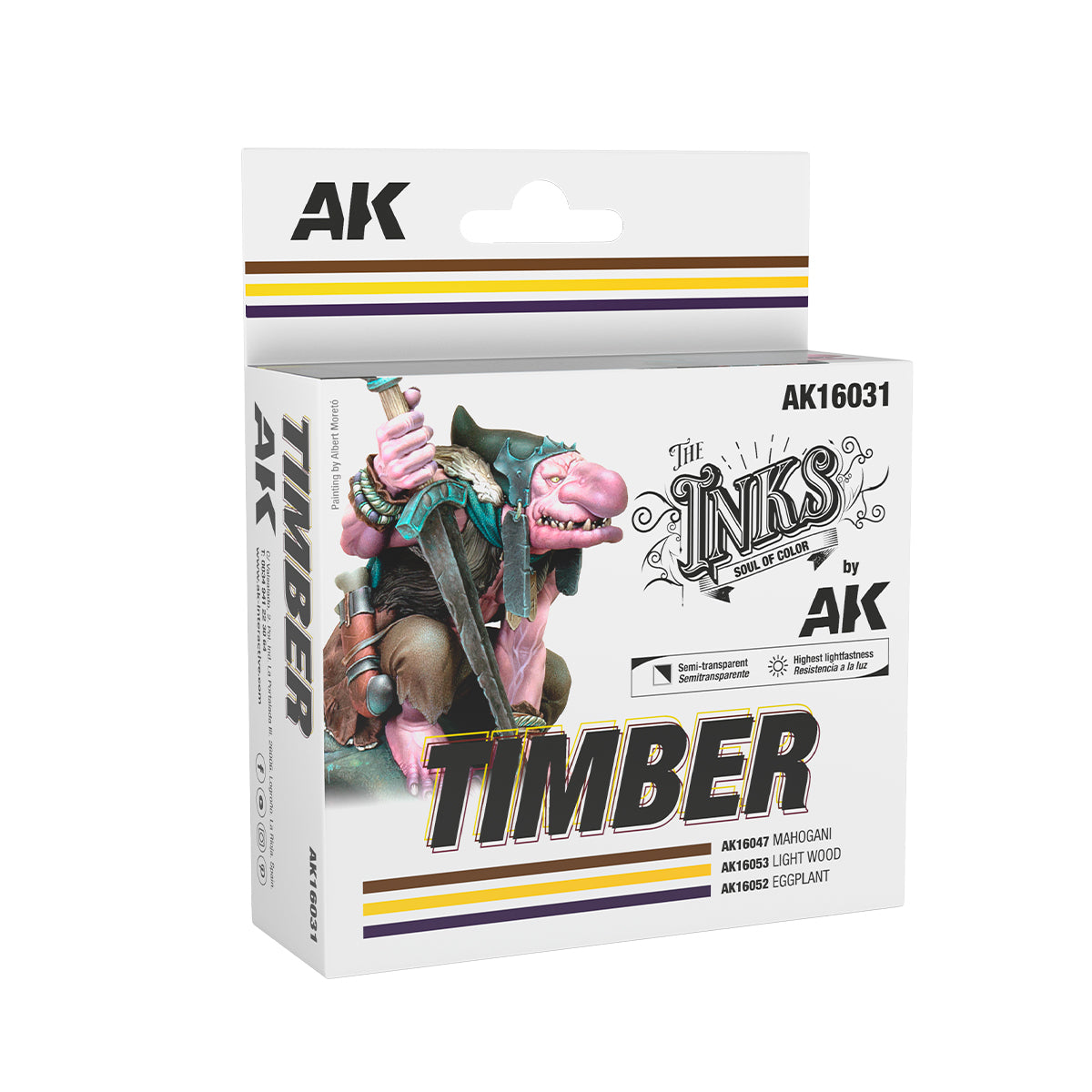 AK Interactive: The INKS Sets Timber - Set of 3 Jars (Inks)
