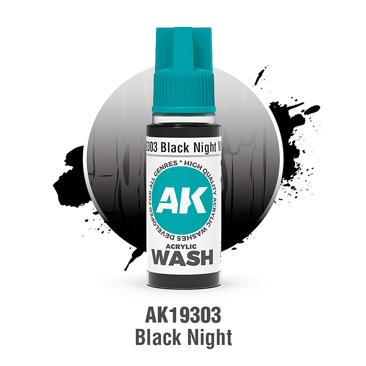 AK Interactive: Black Night Acrylic Wash (18ml)