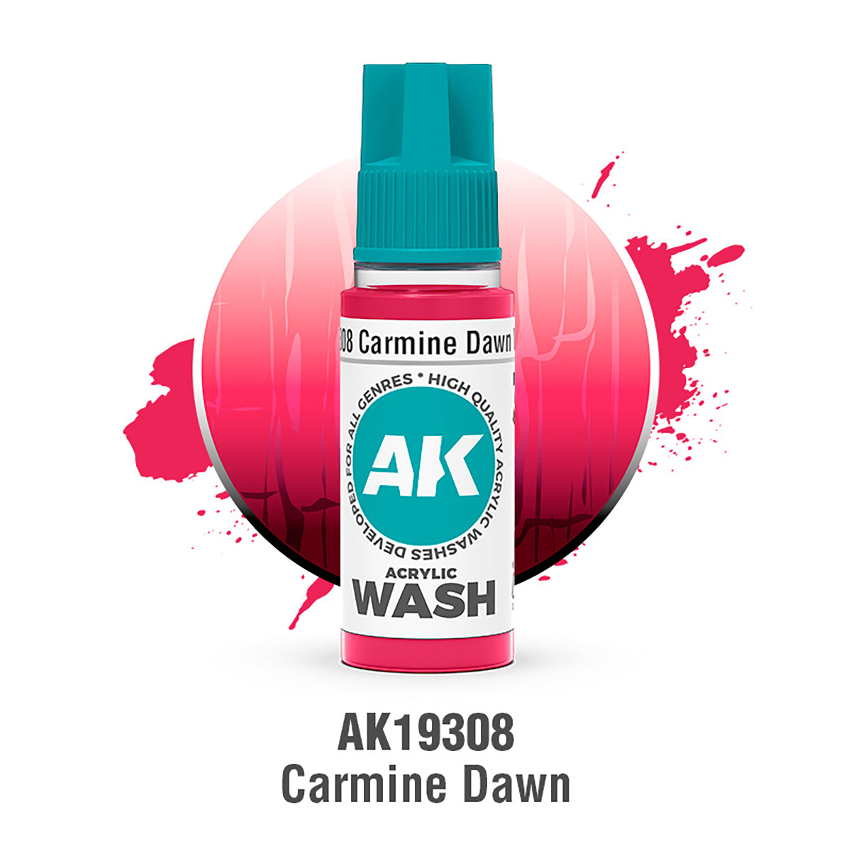 AK Interactive: Carmine Dawn Acrylic Wash (18ml)