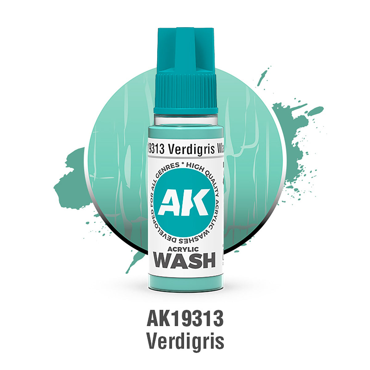 AK Interactive: Verdigris Acrylic Wash (18ml)
