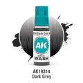 AK Interactive: Dark Grey Acrylic Wash (18ml)