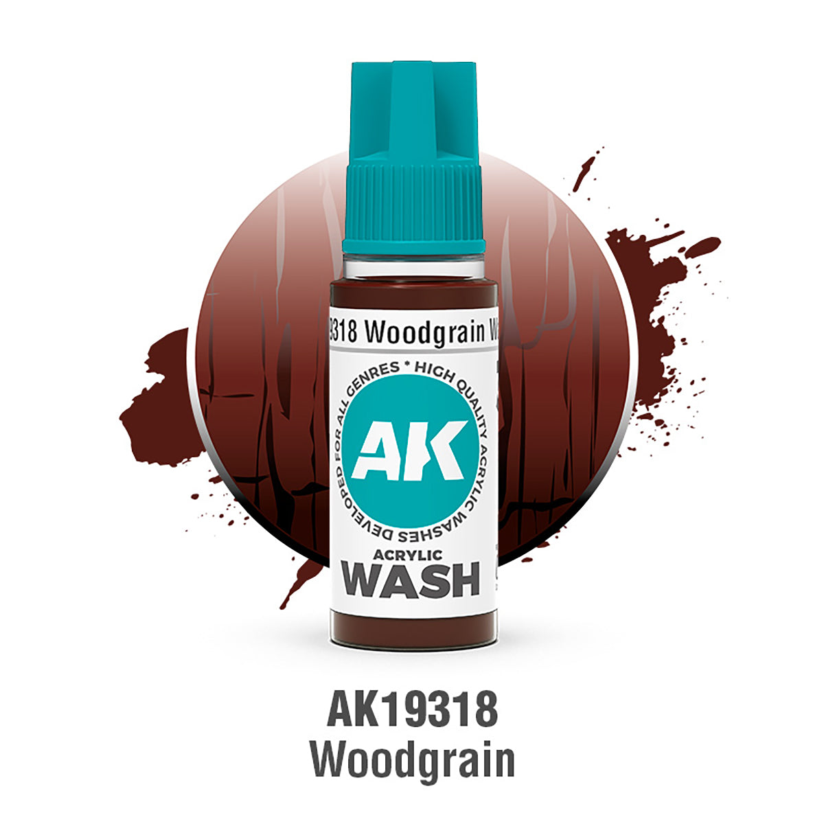 AK Interactive: Woodgrain Acrylic Wash (18ml)