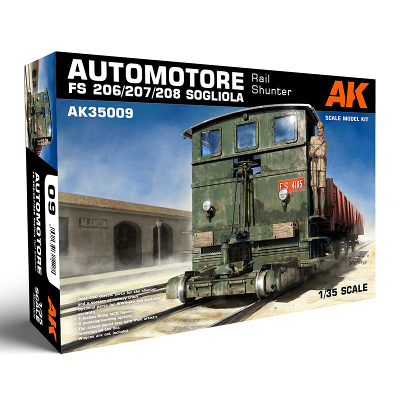 AK Interactive: 1/35 Automotore FS 206/207/208 Sogliola Rail Shunter
