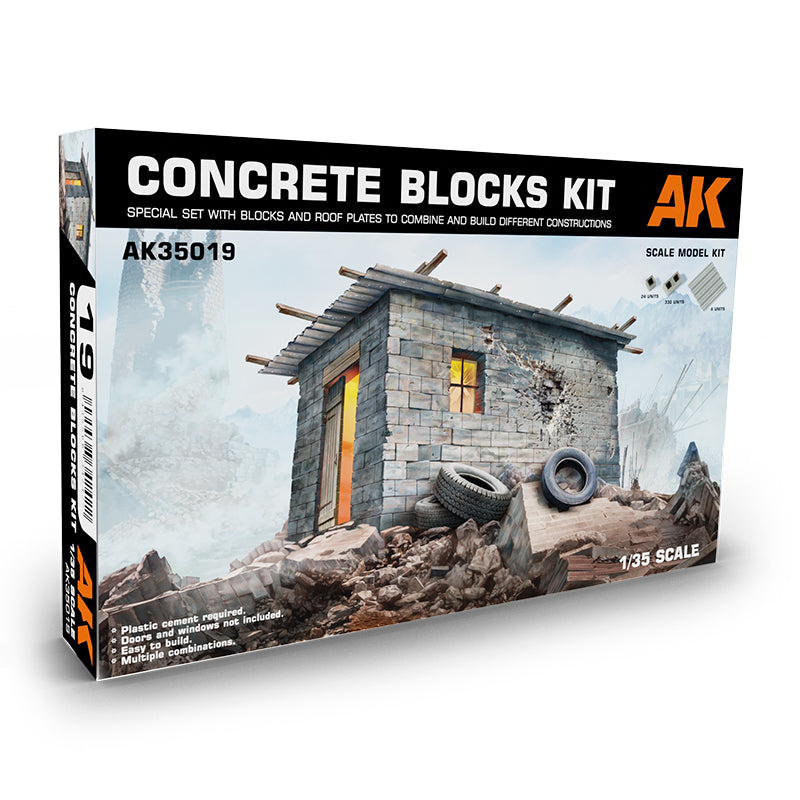 AK Interactive: 1/35 Concrete Blocks Kit