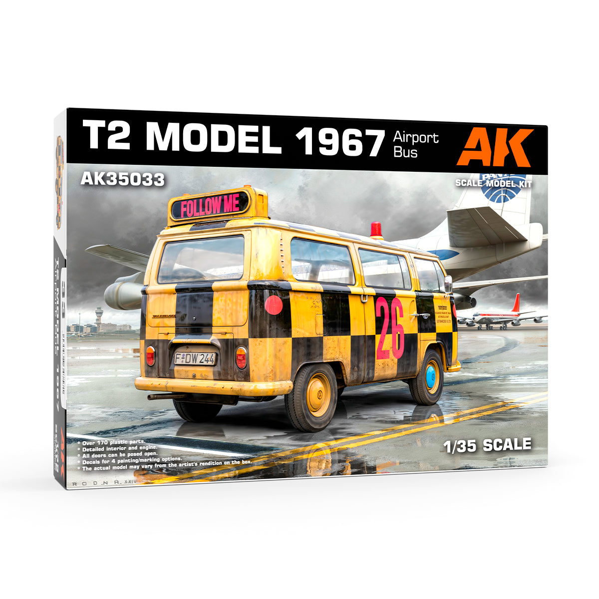 AK Interactive: 1/35 Volkswagen T2 Model 1967 Airport Bus