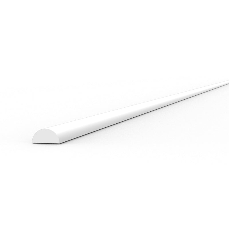 AK Interactive: Styrene Half Cane - 1.00 X 350mm X 5 Units