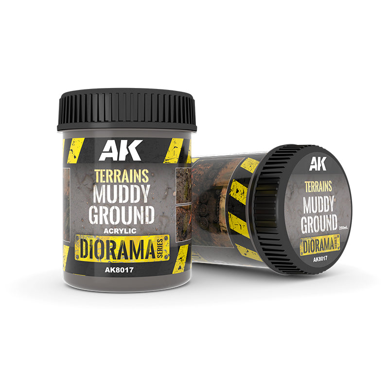 AK Interactive: Terrains Muddy Ground - (250ml Acrylic)