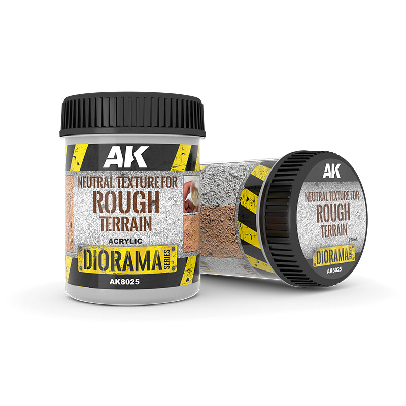 AK Interactive: Neutral Texture For Rough Terrains - Base Product (250ml Acrylic)