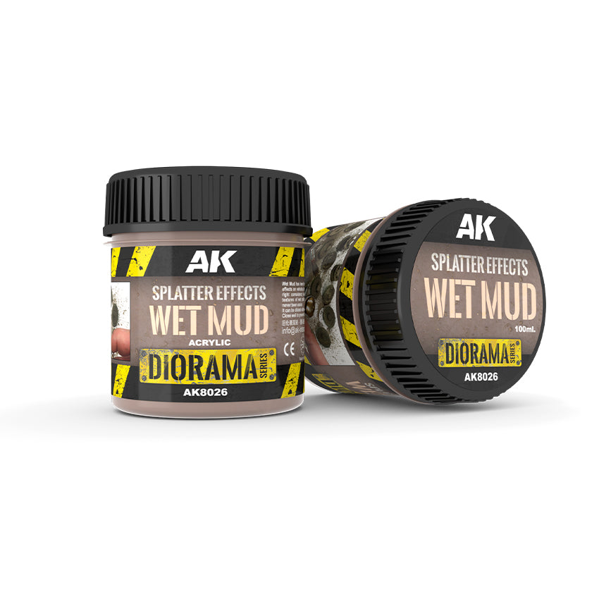 AK Interactive: Splatter Effects Wet Mud - Base Product (100ml Acrylic)