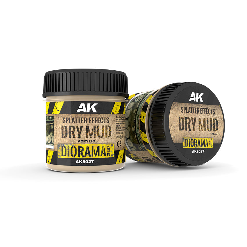 AK Interactive: Splatter Effects Dry Mud - (100ml Acrylic)