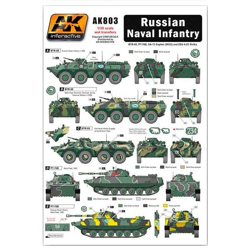 AK Interactive: 1/35 Russian Naval Infantry Decals