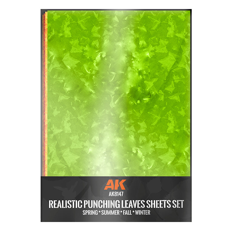 AK Interactive: Leaves Punching Sheet Set (4 Pcs, A4 Size)