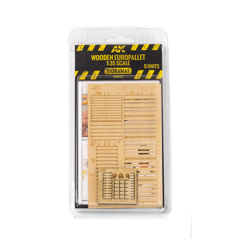 AK Interactive: Laser Cut Wooden Europallet / 1 35, 5 Units