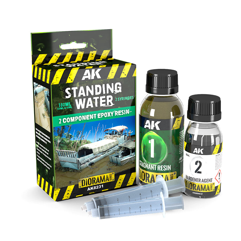 AK Interactive: Resin Stagnant Water Components Epoxy Resin (180ml)