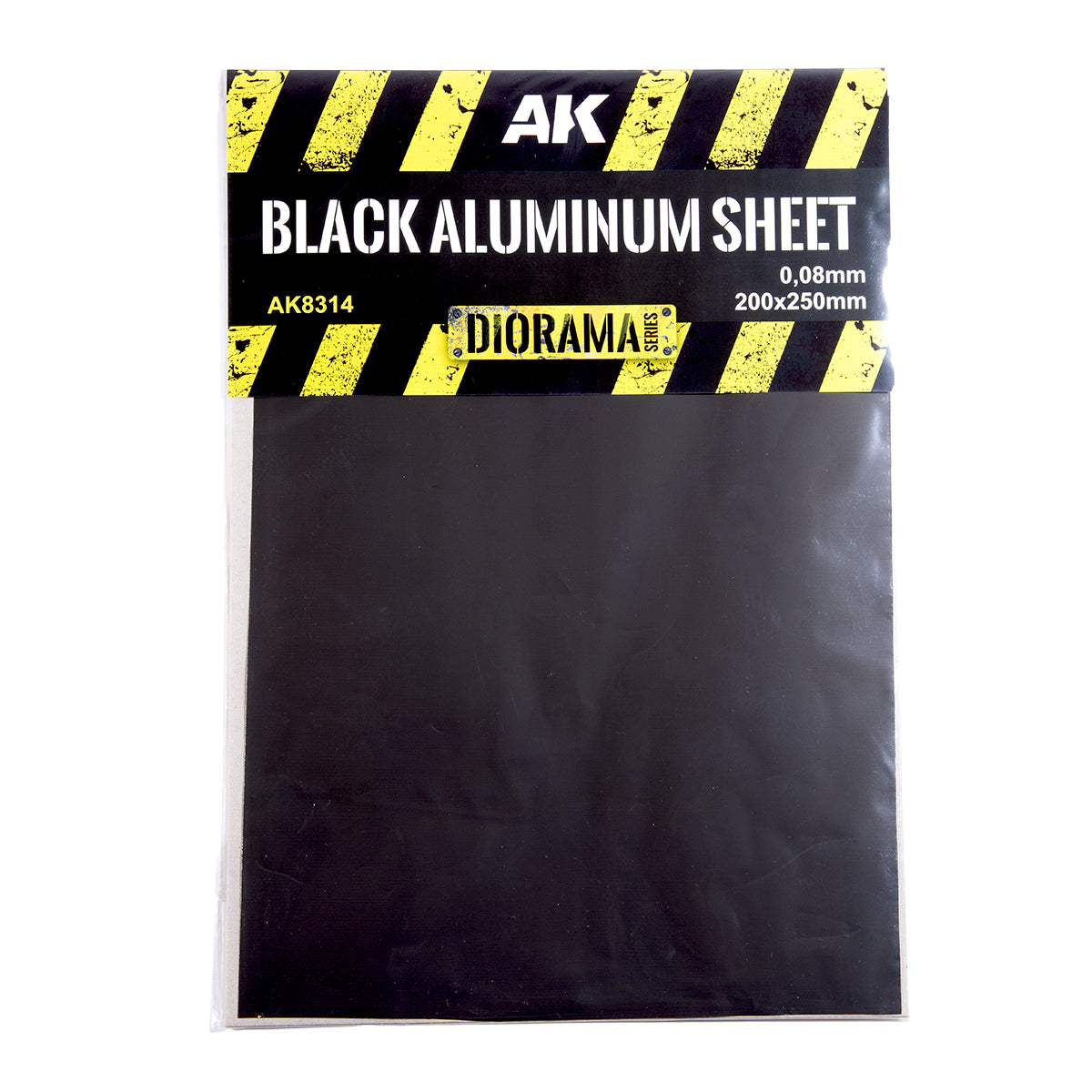 AK Interactive: Black Aluminium Sheet 150UM (200×250mm)