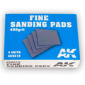 AK Interactive: Fine Sanding Pads 400 Grit - 4 Units