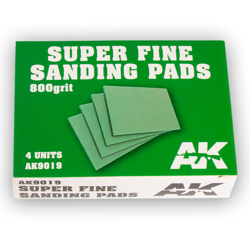 AK Interactive: Super Fine Sanding Pads 800 Grit - 4 Units