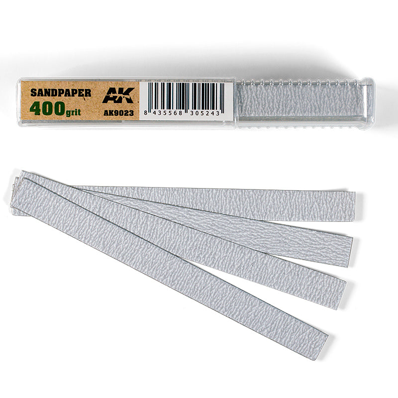 AK Interactive: Dry Sandpaper 400 Grit X 50 Units