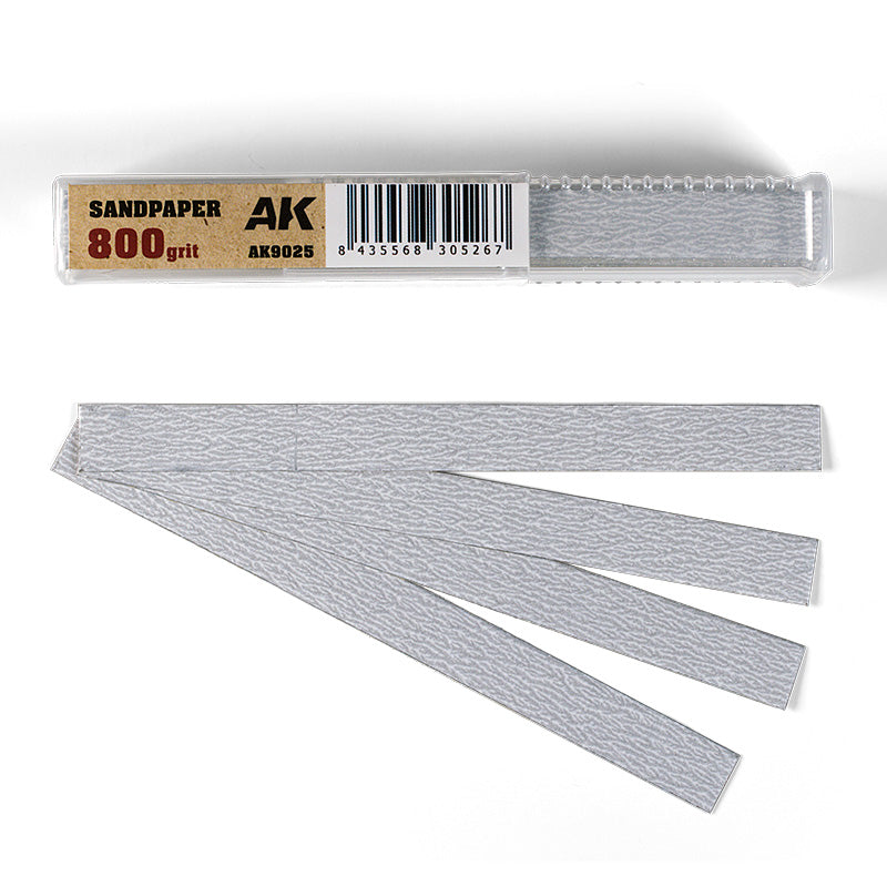 AK Interactive: Dry Sandpaper 800 Grit X 50 Units