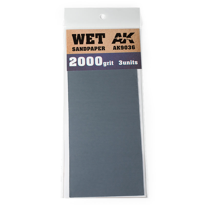 AK Interactive: Wet Sandpaper 2000 Grit - 3 Units