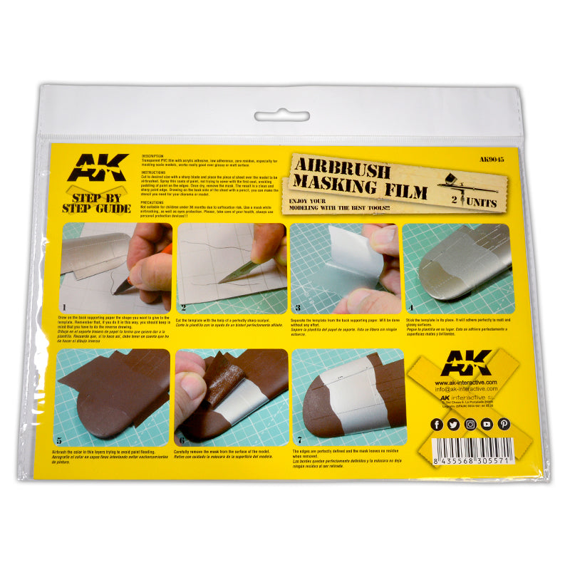 AK Interactive: Airbrushing Masking Film (2 Units Size A4)
