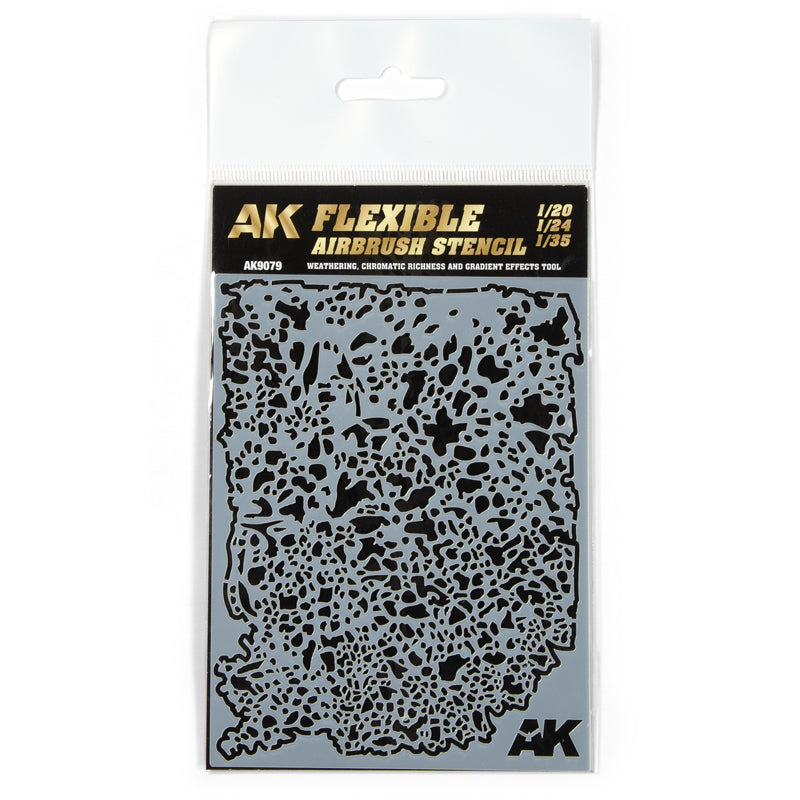 AK Interactive: Flexible Airbrush Stencil 1/20, 1/24, 1/35