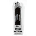 AK Interactive: Silicone Brushes Hard Tip, Medium - 5Pk