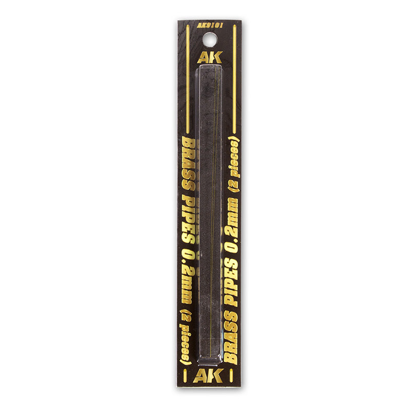 AK Interactive: BRASS PIPES 0.2mm, 2 Units