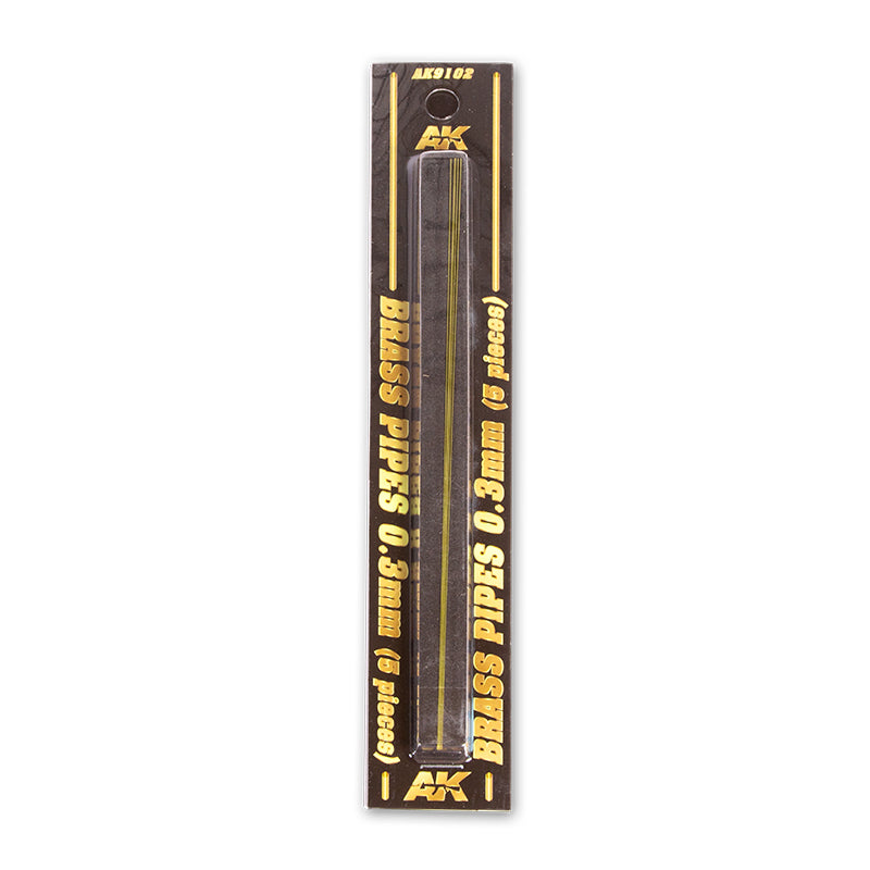 AK Interactive: BRASS PIPES 0.3mm, 5 Units