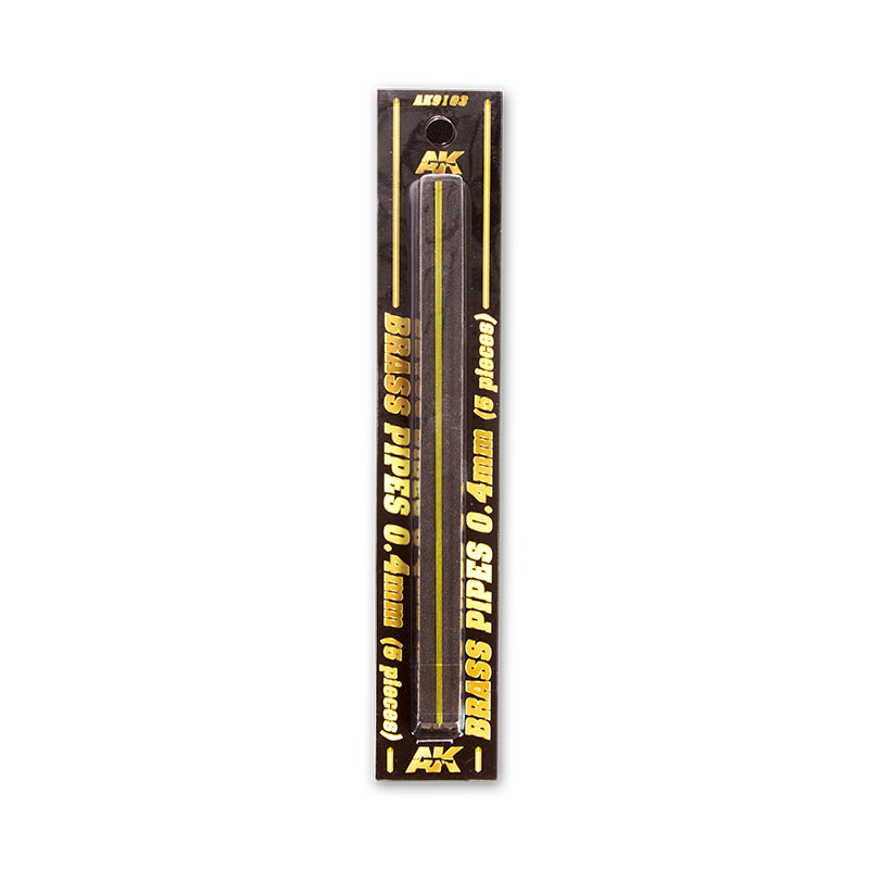 AK Interactive: BRASS PIPES 0.4mm, 5 Units