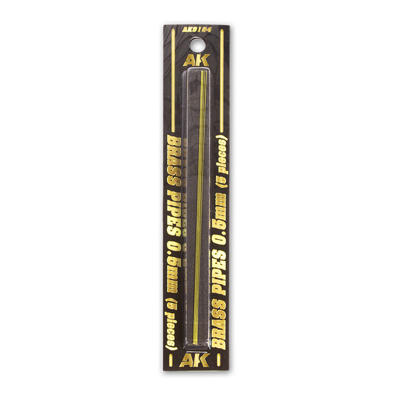 AK Interactive: BRASS PIPES 0.5mm, 5 Units