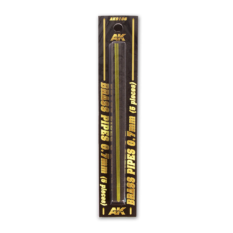 AK Interactive: BRASS PIPES 0.7mm, 5 Units