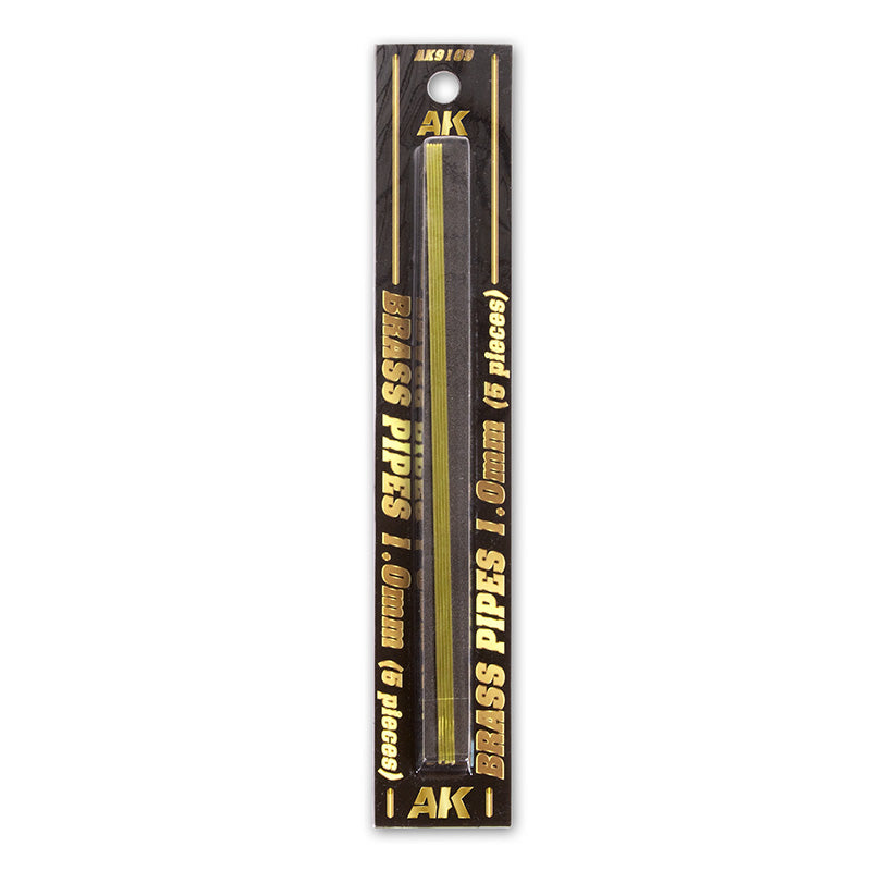 AK Interactive: BRASS PIPES 1.0mm, 5 Units