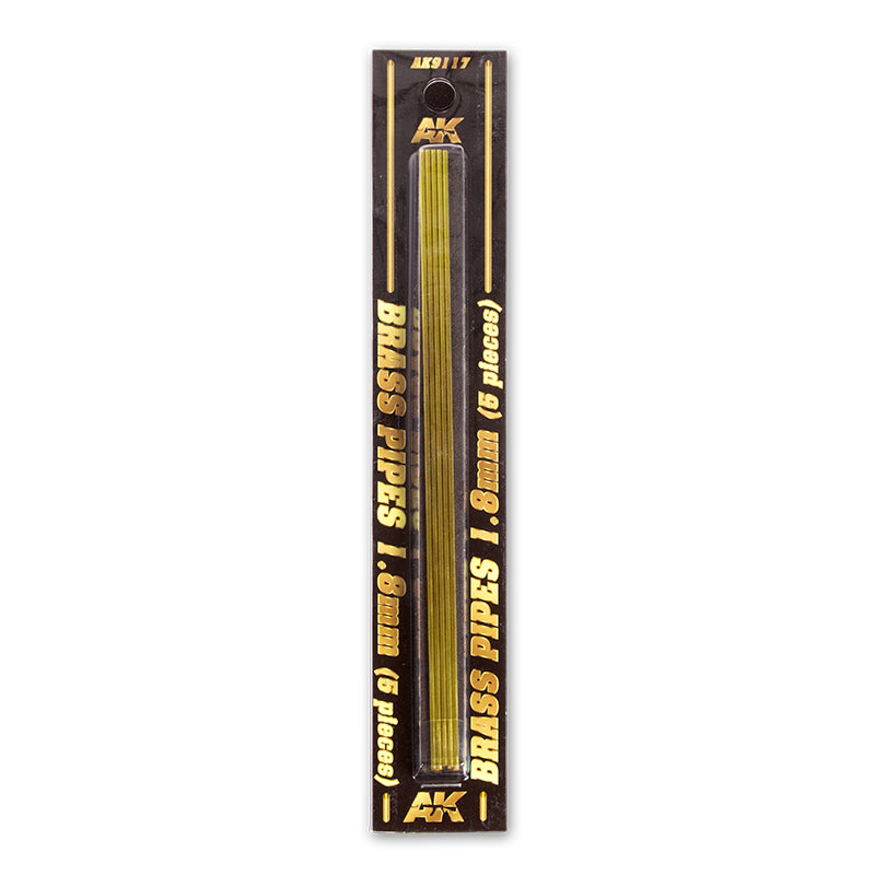 AK Interactive: BRASS PIPES 1.8mm, 5 Units