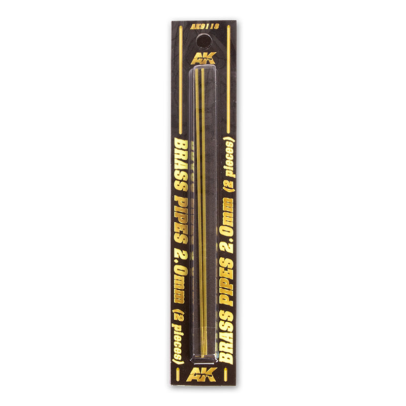 AK Interactive: BRASS PIPES 2.0mm, 2 Units