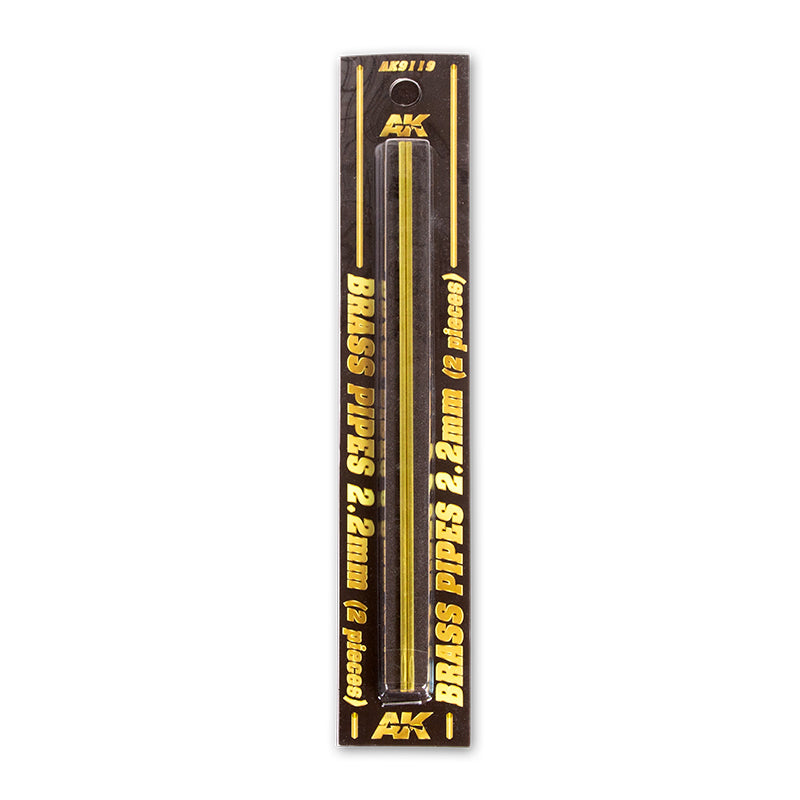 AK Interactive: BRASS PIPES 2.2mm, 2 Units