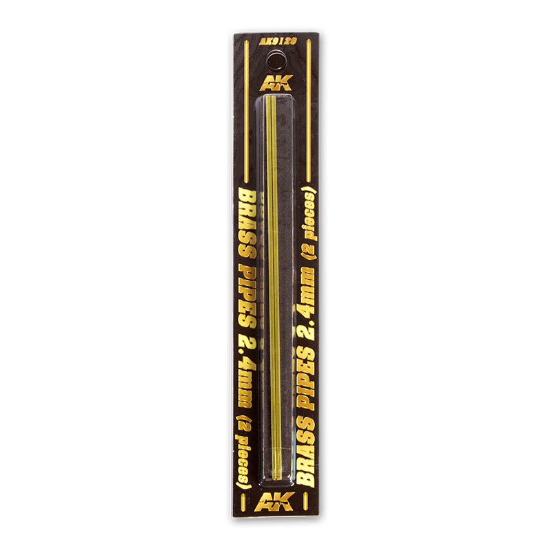 AK Interactive: BRASS PIPES 2.4mm, 2 Units