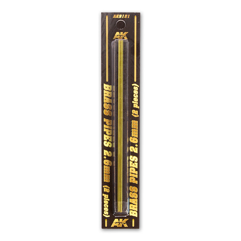AK Interactive: BRASS PIPES 2.6mm, 2 Units