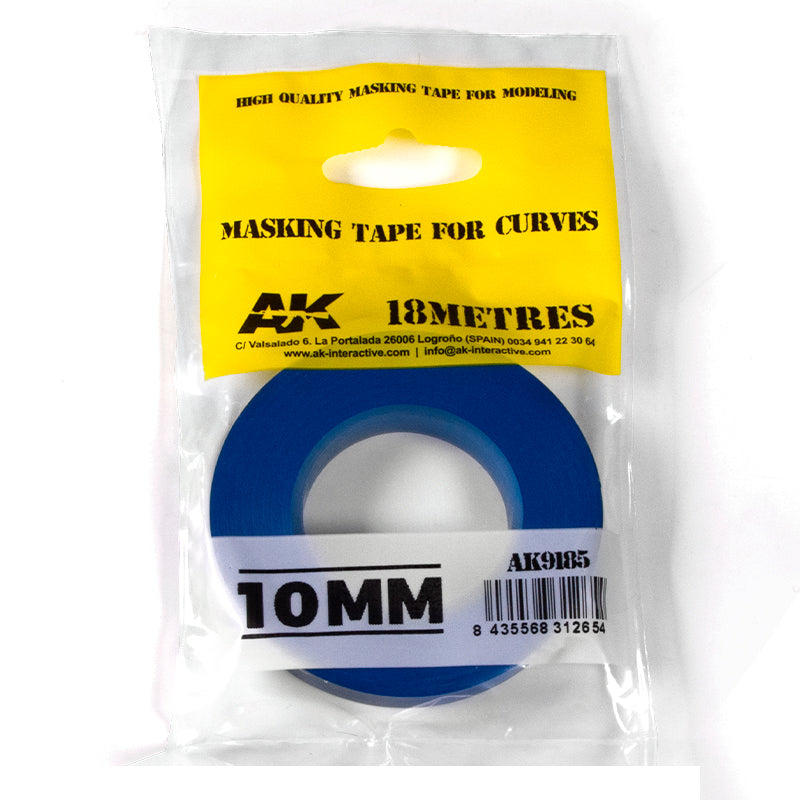 AK Interactive: Blue Masking Tape for Curves - 10mm