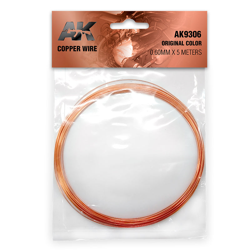 AK Interactive: Copper Wire 0.60mm X 5 Meters Original Color