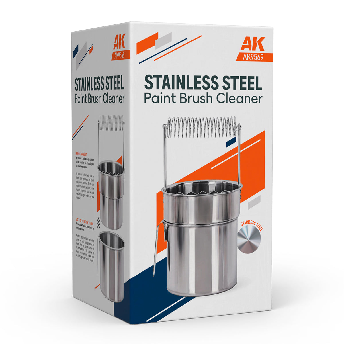 AK Interactive: Stainless Steel Paint Brush Cleaner ETA 2026-May Late from PO # 004216