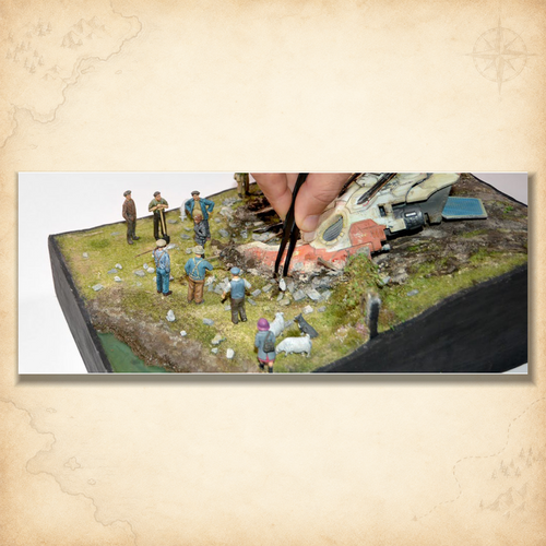 AK Interactive: 1/35 Big Grey Rocks / Small Railroad Ballast, inuse