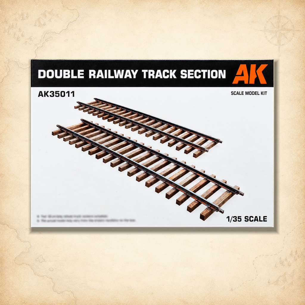 AK Interactive: 1/35 Double Railway Track Section, box front