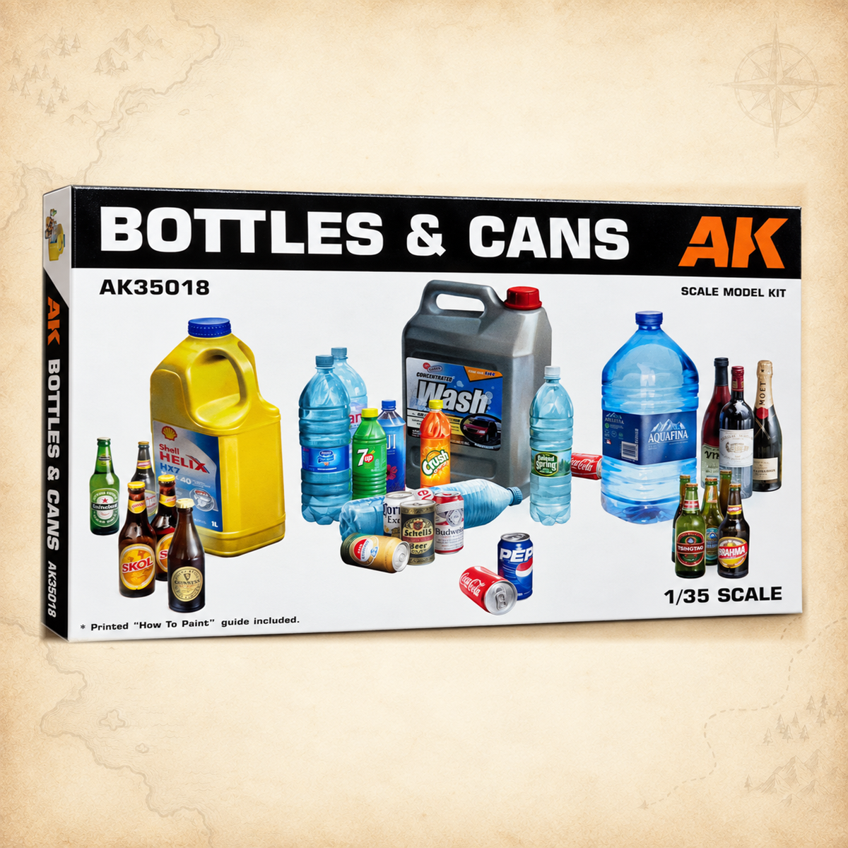 AK Interactive: 1/35 Bottles & Cans Set, box front