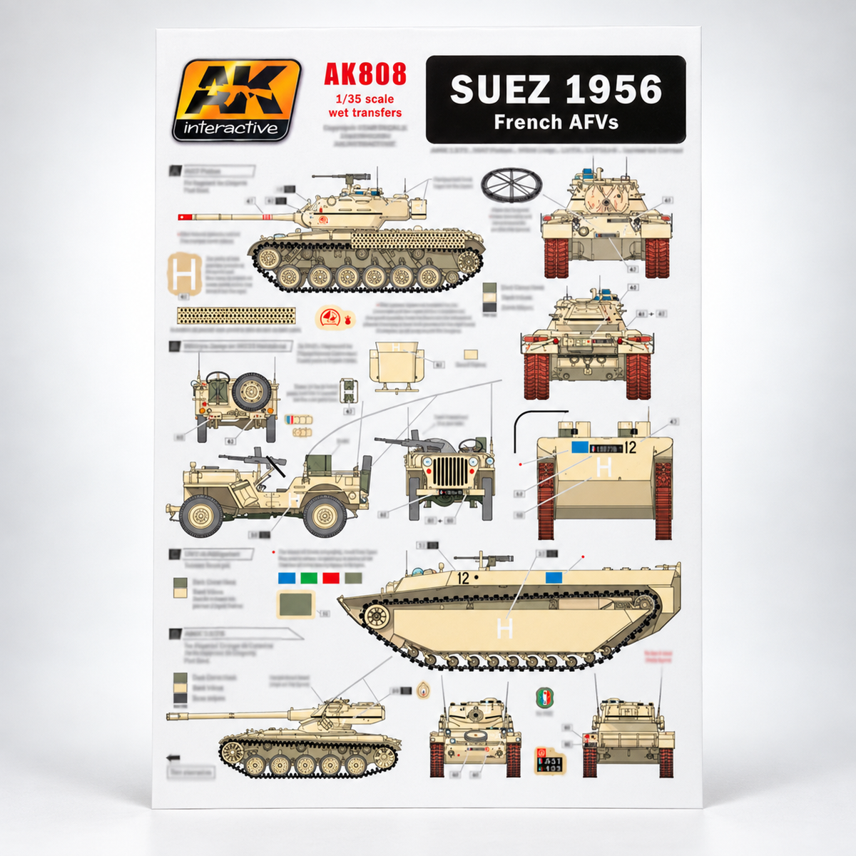 AK Interactive: 1/35 Suez 1956 French AFVs Decals, product