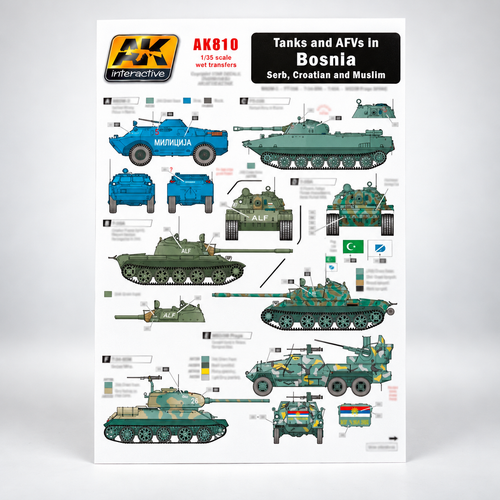 AK Interactive: 1/35 Tanks and AFVs In Bosnia Decals, product
